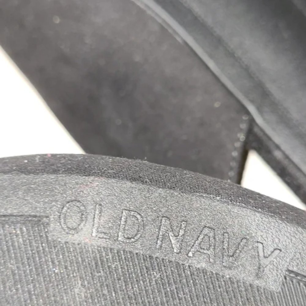 Old Navy black Size 7 ultra-suede sling back Block low heel pumps NEW - Picture 9 of 9